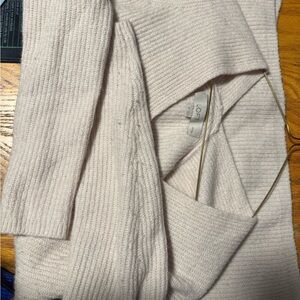 LOFT Soft Cream Ribbed Sweater